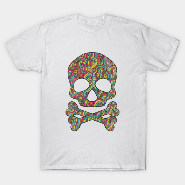 Skull and Bones Halloween Art T-Shirt-TOZ